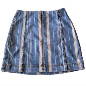 WILD FABLE Striped Denim Mini Skirt Size 00